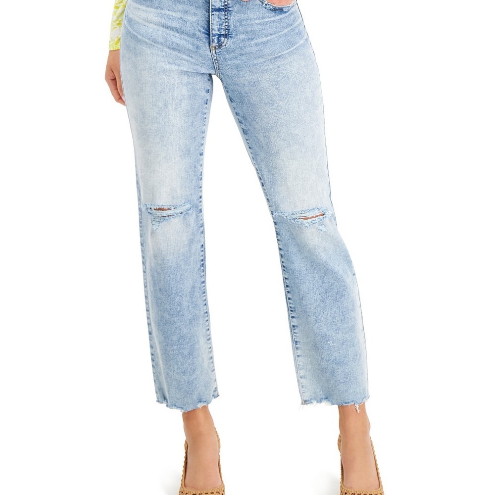 INC International Concepts Light Blue Cropped Jeans - Picture 2 of 6